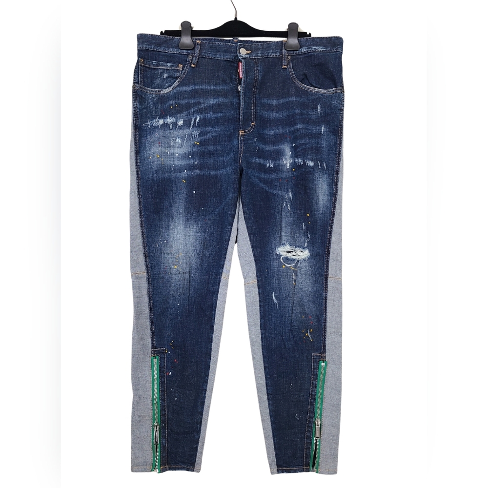 DSQUARED2 🇨🇦 Men's Distressed Jeans With Inside Out Back - Fits 40" Waist